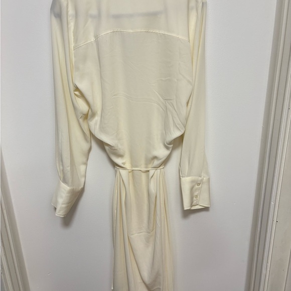 Lafayette 148 New York Cream Long Sleeve Dress - Picture 4 of 4